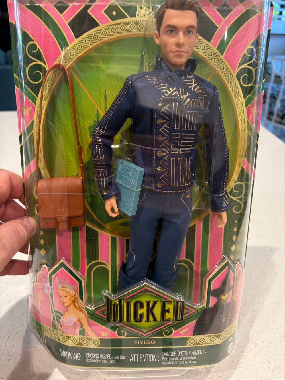 Mattel Wicked Fiyero Green and Gold Packaging